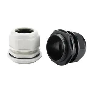 Factory High Grade Metric Thread Waterproof Plastic IP68 Nylon Adjustable 3.5 - 13mm Black Cable Glands Joints PG9