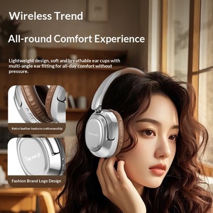 New Retro Style Over-Ear 5.4 Headphones, <b>Wireless</b> Headset with Mic, Long Battery for Sports & Gaming - Product Image 3