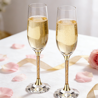Verre à champagne en cristal personnalisé Shunstone 8 oz Souvenirs de mariage Cadeau romantique pour la Saint-Valentin