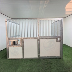 <span class=keywords><strong>Kit</strong></span> d'abri mobile pour chevaux facile à installer, système d'écurie équine galvanisé pour l'extérieur, écurie portable, toit de protection durable - Product Image 3