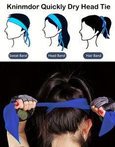 JX Adjustable <strong>Ninja</strong> Headband Football Tennis Hair Band Dry <strong>Head</strong> Tie Elastic Sports Custom Headbands for Men Ethnic Bandanas - Product Image 6