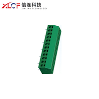 Bloc de bornes à ressort en laiton pour courant élevé, connexion par vis, >30 AWG, 15A max. en courant continu, espacement central 5,00 mm, PA66