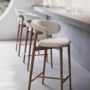 Sillas de Bar Modernas Minimalistas de Madera de Fresno de Lujo para Bar en Casa y <span class=keywords><strong>Cocina</strong></span>, Asientos Cómodos y Duraderos - Product Image 1