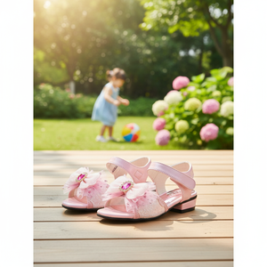 Sandalias Premium Coreanas OZKIZ para Niñas de 2 a 7 Años, Diseño Abierto con Decoración Floral, Transpirables, Moda de Verano, Venta al Por Mayor - Product Image 3