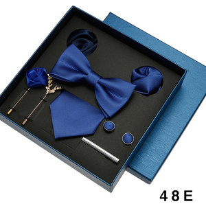 Corbatas para hombre, corbatas para traje de negocios, pañuelos para hombre, corbata de moda, broches de lazo, gemelos y Clip de corbata, conjunto de caja de regalo de boda - Product Image 6