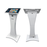 Kiosque de commande et de paiement Android 21,5/27 pouces tout-en-un avec écran tactile, lecteur QR et imprimante thermique