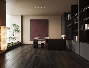 Librero Moderno de Madera Negra JINGSHUN para Apartamento, Oficina en Casa, Sala de Estar, Escuela, <span class=keywords><strong>con</strong></span> Estantes Flotantes, Mueble Ahorrador de Espacio - Product Image 5