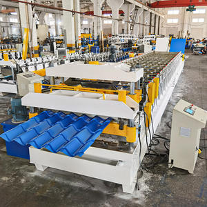 더블 레이어 롤 성형 기계 롤포머 금속 루핑 골판지 강판 벽 패널 타일 만들기 기계 - Product Image 4