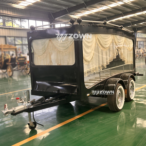 High-quality black <b>trailer</b> hearse, European style hearse <b>trailer</b>, retro traditional hearse <b>trailer</b> for sale. - Product Image 5