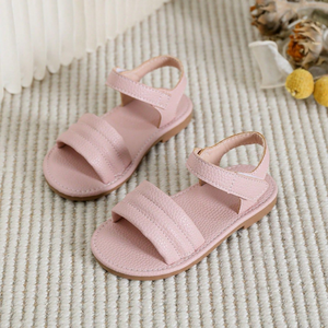 Children's Simple One Word Belt Princess Flat <b>Sandals</b> Shoes, Stylish Soft Soled Versatile <b>Sandals</b> - Product Image 1