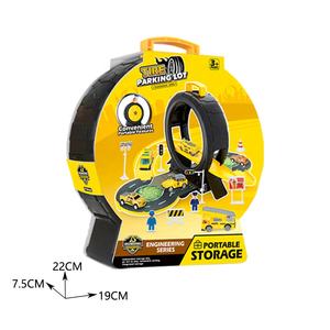 Nuevo juego de juguete de estacionamiento de ingeniería con 2 uds. De coches, juguete de pista de almacenamiento barato, juego de juguete de rueda de coche deslizante de plástico para niños - Product Image 4