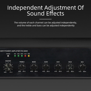 PA18 Giá Rẻ 5in1 Intigrate <span class=keywords><strong>4</strong></span>/8/16 Ohms Kỹ Thuật Số 100 Volt 120 Watt Stereo Dc24v Mixer Nhỏ Trộn <span class=keywords><strong>Receiver</strong></span> Khuếch Đại - Product Image 5