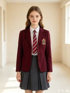 Uniforme scolaire personnalisé pour filles, hiver, Australie, France, Allemagne, États-<span class=keywords><strong>Unis</strong></span>, Royaume-Uni, Canada, Espagne, Amérique, Angleterre, bordeaux, britannique - Product Image 2