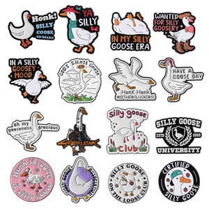 เข็มกลัดโลหะเคลือบอ่อนรูปห่านน่ารัก ของขวัญสุดน่ารัก - Product Image 4