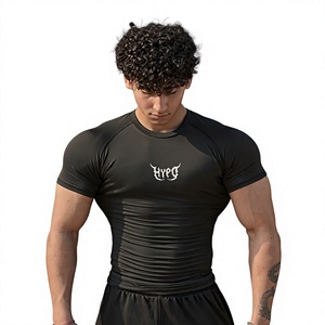 Nouvelle Arrivée : T-shirt Athlétique Homme à Col Rond, Haute Compression, Coupe Ajustée, Noir – Idéal pour la Gym et le Fitness - Product Image 1
