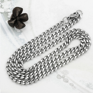 2024 Mới Đến Cao Kết Thúc Thép Không Gỉ Bạc Chunky Cuba Chuỗi Vòng Cổ Hợp Thời Trang Liên Kết Chuỗi Phong Cách Quà Tặng Độc Quyền Cho Nam Giới - Product Image 3