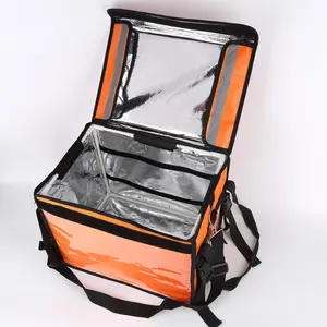 48L फैक्टरी टिकाऊ निविड़ अंधकार बहुउद्देशीय foldable बड़े कूलर बॉक्स खाद्य वितरण कूलर बैग