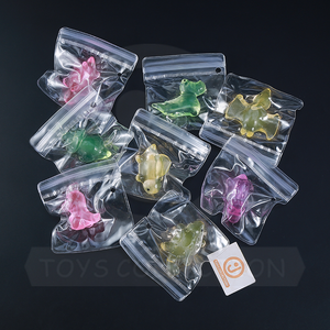 Vente en gros de petits jouets mochi miniatures, mini dinosaures, jouets anti-stress collants, animaux transparents mignons, jouets à presser en TPR, jouets sensoriels pour enfants - Product Image 5