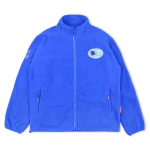 Custom Clothing Brand Manufacturer 2024 Winter Thick Warm Dye Polar Sherpa Fleece Men's Zip Up Jacket