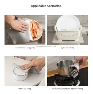 Panni in spugna PVA grigia spessa riutilizzabili OEM 2026 per la pulizia della casa, tessili da cucina, prodotti per la pulizia domestica, lavaggio vetri e spolvero - Product Image 4