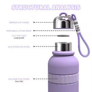 Nouvelle arrivée Bouteille d'eau de sport en acier inoxydable à double paroi de 600ml/850ml avec couvercle en corde et logo personnalisé avec flacon isolé sous vide - Product Image 5