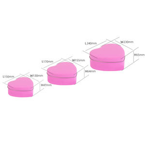 Caja de Hojalata Promocional con Forma de Casa y Corazón, Linda Caja de Hojalata Rosa en Forma de Corazón, Juego de Cajas de Hojalata Navideñas para Galletas - Product Image 5