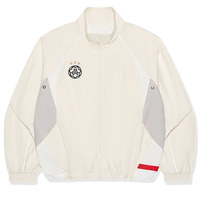 Veste sport vintage personnalisée à blocs de couleurs, streetwear américain, surdimensionnée, fermeture éclair, vêtements d'extérieur décontractés
