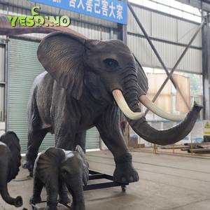 Elefante animatrónico realista de alto detalle para uso interior/exterior Exposición interactiva para zoológicos Parques temáticos Centros comerciales familiares - Product Image 5