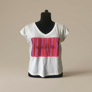 T-shirt en coton à col en V pour femmes, fabricant en gros, prix imbattable - Product Image 5