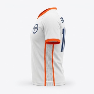 เสื้อฟุตบอลแขนสั้นผู้ชาย ระบายอากาศได้ดี ผลิตจากโพลีเอสเตอร์ 100% แห้งเร็ว คุณภาพสูง พิมพ์ลายดิจิตอลแบบเต็มตัว รับสั่งทำสำหรับทีม - Product Image 5