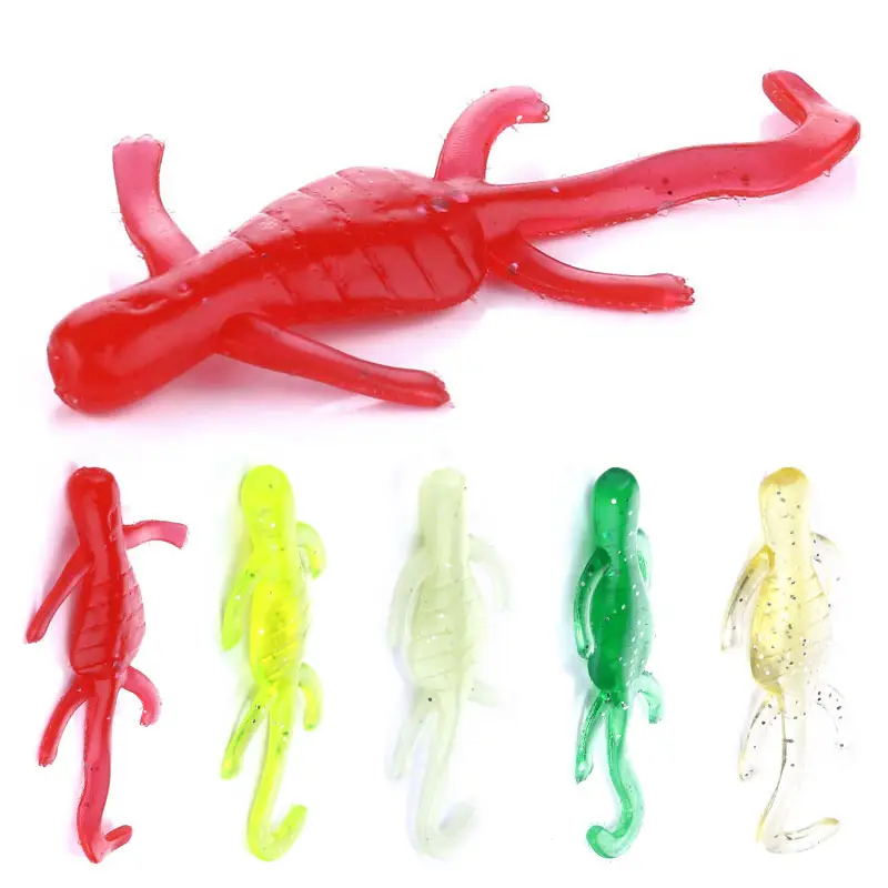 Esca per pesca morbida artificiale Bug Craw 5cm/1g 10pcs esche per acqua salata esca in plastica morbida