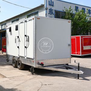 Remolques de Baño Móviles de Lujo con Diseño Moderno de 2 Estaciones para Eventos al Aire Libre, Baños Portátiles Ecológicos - Product Image 1