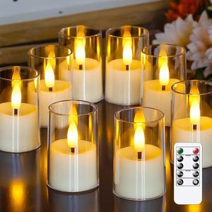 Led Acrylic Cup <b>Candle</b> Light Battery <b>Candles</b> Home Easter Halloween Christmas Weddings Decor Led <b>Pillar</b> Luminous Flameless <b>Candle</b> - Product Image 1