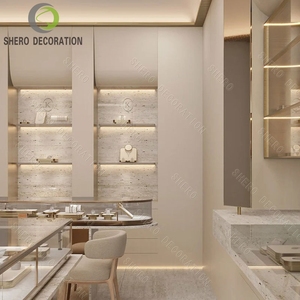 Custom Jewellery Store Display Cabinet Luxury Showroom Furniture Design Lockable Glass Jewelry Shop Furniture Design - Product Image 1