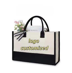 Customized tote <b>bag</b>, canvas <b>bag</b>, customized letter in stock, printed logo, portable crossbody <b>bag</b> - Product Image 1