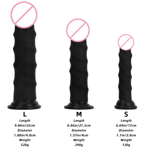 <span class=keywords><strong>Dildo</strong></span> Anale Realistico Grande in Silicone Liquido Impermeabile, Morbido, a Forma di Fungo Nero, con Testa Lunga e Spessa - Product Image 6