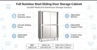 Meubles d'hôpital, armoire de rangement en acier inoxydable 304, cadre robuste, étagères intérieures réglables pour le stockage de consommables médicaux