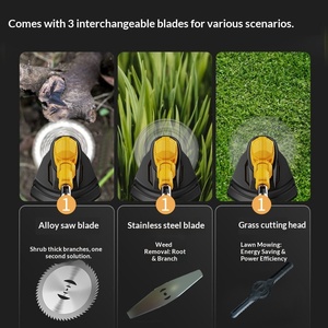 Nouvelle tondeuse à gazon sans fil portative haute puissance rechargeable avec écran numérique, débroussailleuse et désherbeuse portable pour extérieur S--156 sans fil O - Product Image 5