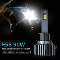 Ampoule de phare LED haute puissance pour voiture 90W 22000lm compatible Canbus avec ventilateur H1 H4 H11 9005