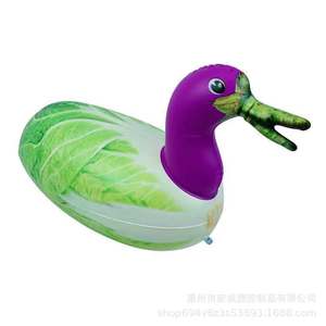 <b>Inflatable</b> <b>Duck</b> Toy Cabbage Design 65cm Air Filled Plastic Children's Play Item Unisex Age 2 4 Years - Product Image 1
