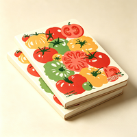 Carnet à couverture rigide personnalisé motif tomate et légumes, style ferme, journal, agenda, cadeau
