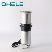 Prise de bureau motorisée intelligente 15A avec chargeur sans fil, prise de table étanche, prise AU/UK pour la cuisine