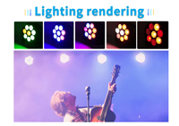 Éclairage de scène MJ 8*65W LED, équipement d'éclairage de scène LED RGBW, projecteur PAR LED pour mariage, éclairage de scène LED adapté aux DJ/scènes/fêtes