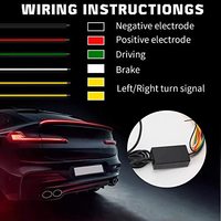 Fibre de carbone voiture Auto queue aile lèvres 130cm 12V Led feux d'avertissement bande de garniture clignotant arrière toit séparateur voiture décoration lumière