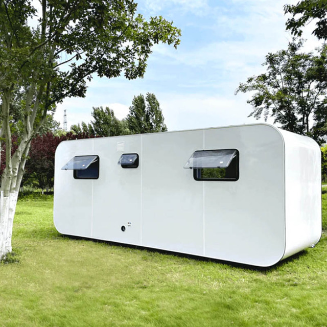 Factory Directly Sell Space Capsule House Pod Outdoor Office Pod Prefab Apple Cabin Container House Trailer Steel Sandwich Panel
