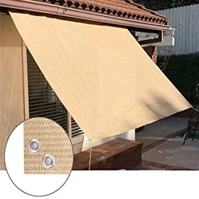 180gsm virginal HDPE material Beige windows Sun Shade Cloth With UV Stabilized in JP market for courtyard