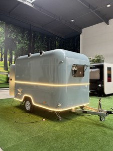 Camion de restauration mobile commercial de 16 pieds, bleu, style Airstream, pour hamburgers et pizzas, avec équipement de cuisine <span class=keywords><strong>complet</strong></span> sur roues, en vente en UE - Product Image 5
