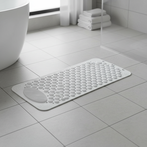 <span class=keywords><strong>Weien</strong></span> Moderne Umweltfreundliche Wasserdichte Maschinengefertigte Rechteckige Badematte Verdickte PVC Rutschfeste Einfarbige Muster Shandong Hergestellt - Product Image 1