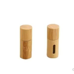 <span class=keywords><strong>Bo</strong></span> Zheng botella de Perfume de aceite de esencia de bola de madera de bambú ecológica hecha a mano 3ml/5ml/10ml capacidad diseño Simple pantalla de seda - Product Image 6