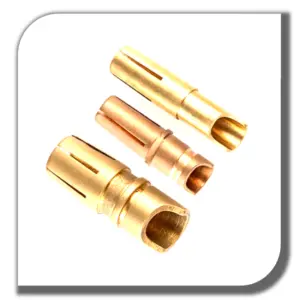 Medical beauty connector 4.0 welding wire terminal pin with 4 splits slot female copper pin